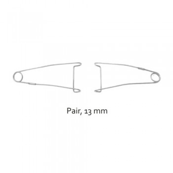 Jaffe Wire Lid Retractor Pair Stainless Steel, Blade Size 13 mm